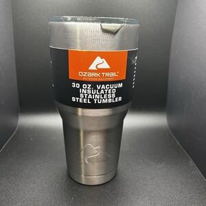 New Ozark Trail Insulated Tumbler 30oz Stainless Steel Vacuum Hot Cold 7.5in NOS